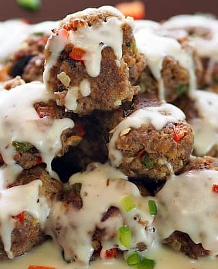 Philly Cheese Steak Meatballs