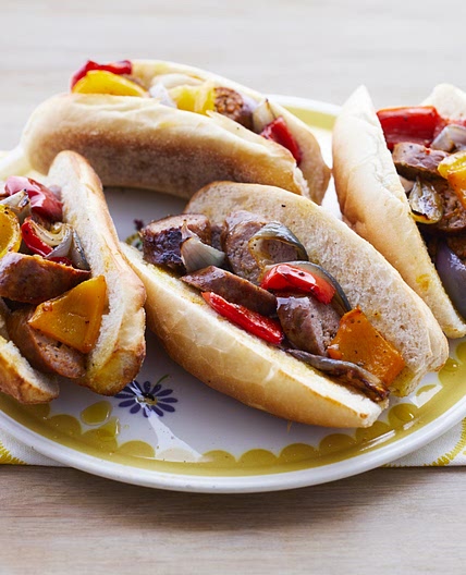 Sheet Pan Sausage and Pepper Hoagies