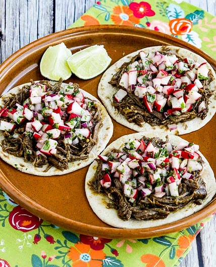 Spicy Shredded Beef Street Tacos