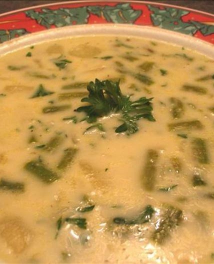 Asparagus and Wild Rice Soup