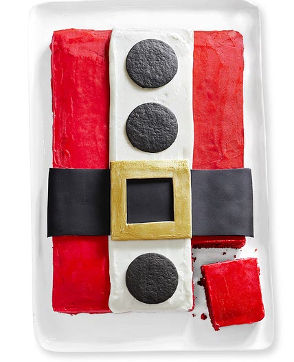 Santa Cake with Cream Cheese Frosting