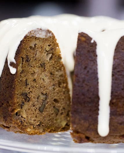 Spiced Apple Walnut Cake with Cream Cheese Icing