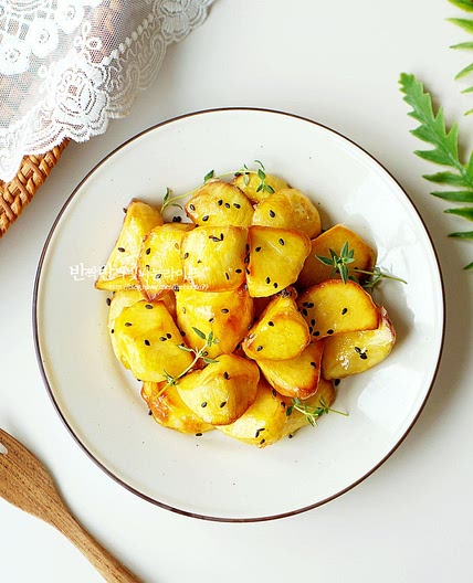 바삭한 고구마맛탕 만들기 에어프라이어 고구마빠스 레시피