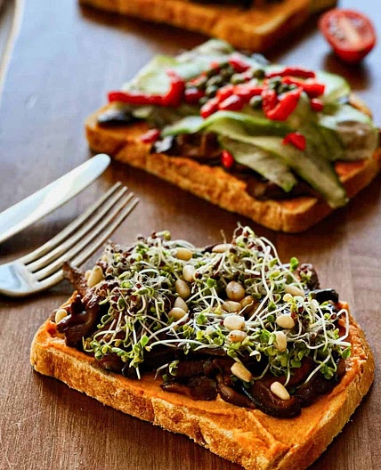 Mushroom Open-Face Sandwich