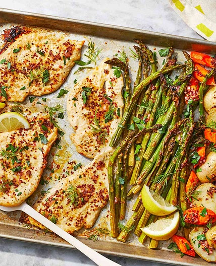 One-Pan Chicken & Asparagus Bake