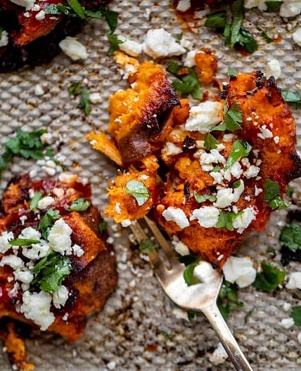 Crispy Smashed Sweet Potatoes