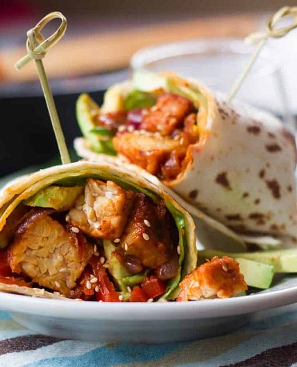 Korean Barbecue Tempeh Wraps