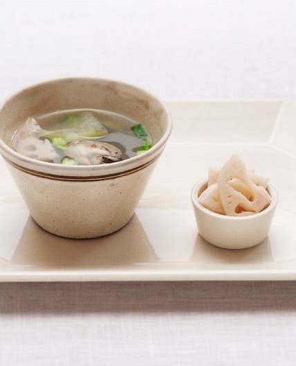 무 굴국과 연근 만드는 법