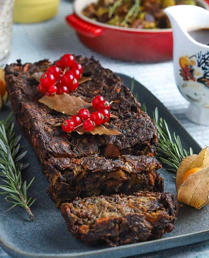 Decadent Nut Roast with Red Wine and Porcini Jus