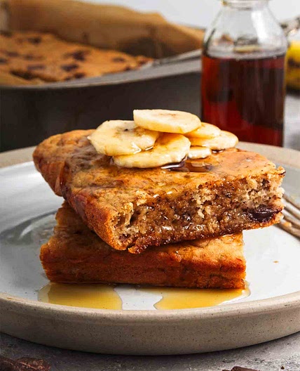Baked Vegan Banana Pancakes