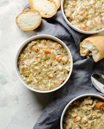 Instant Pot Turkey Wild Rice Soup