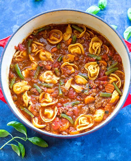 Italian Sausage Soup with Cheese Tortellini