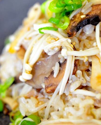 Korean Four Mushroom Rice in Stone Pot (Beoseot Bap)