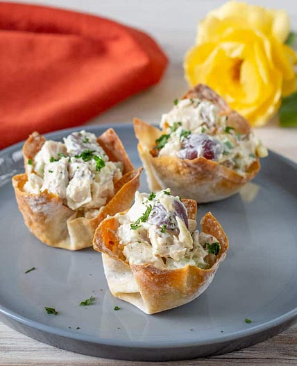 Chicken Salad Wonton Cups