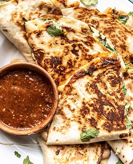Creamy White Bean and Spinach Quesadillas