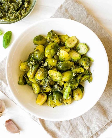 Pesto Brussels Sprouts