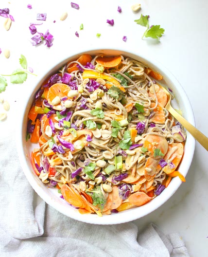 Soba Noodle Salad with Peanut Dressing
