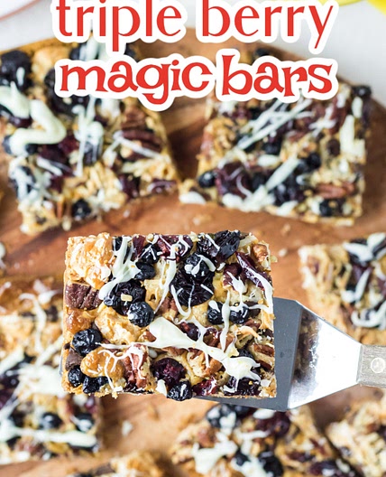 TRIPLE BERRY MAGIC BARS RECIPE