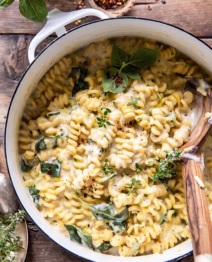 One Pot Lemon Butter Ricotta and Zucchini Pasta