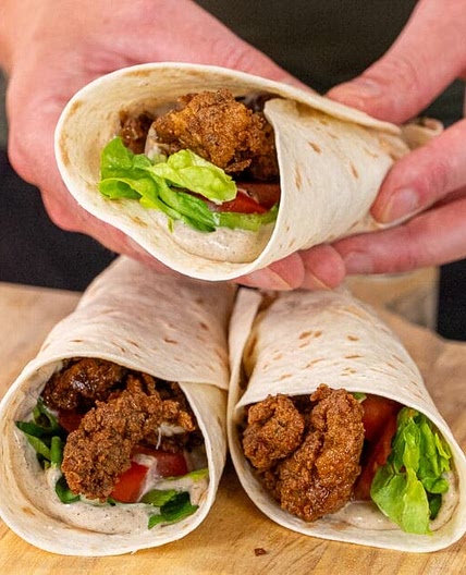Crispy Chicken "Twister" Wraps
