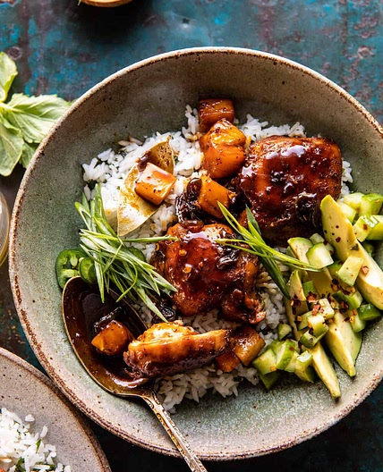 Skillet Chicken Adobo with Coconut Rice