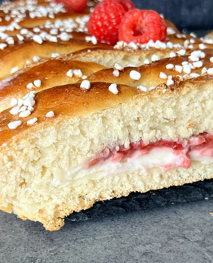 Raspberry and Cream Cheese Braid