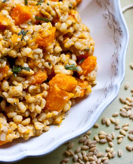 Pearl barley, butternut squash and sage risotto