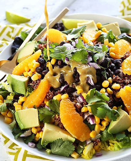 Black Bean Quinoa Salad with Orange Lime Dressing