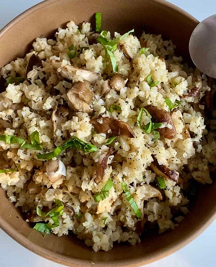 Mushroom Cauliflower Risotto