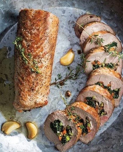 Vegetable Stuffed Pork Tenderloin