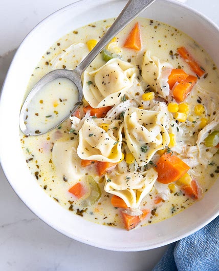 Creamy Chicken Tortellini Soup Recipe