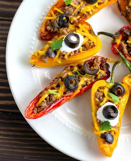 Keto Taco Stuffed Mini Peppers