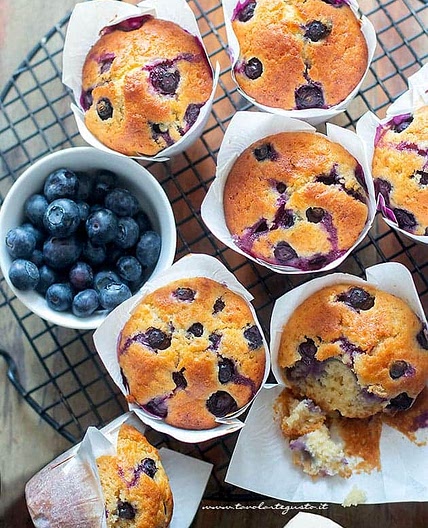 Muffin ai mirtilli morbidissimi, la Ricetta originale americana veloce