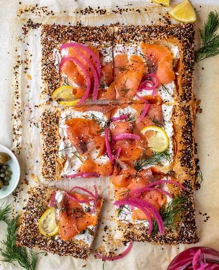 Everything Smoked Salmon Tart
