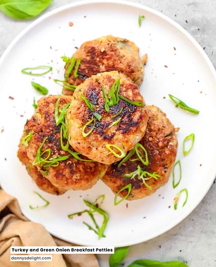 Turkey and Green Onion Breakfast Patties