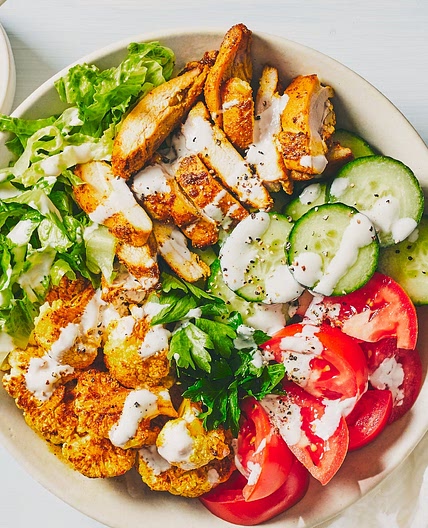 This Low-Carb Chicken Donair Plate is Simply Spiced Yet Flavor-Packed (and Anti-Inflammatory, Too!)