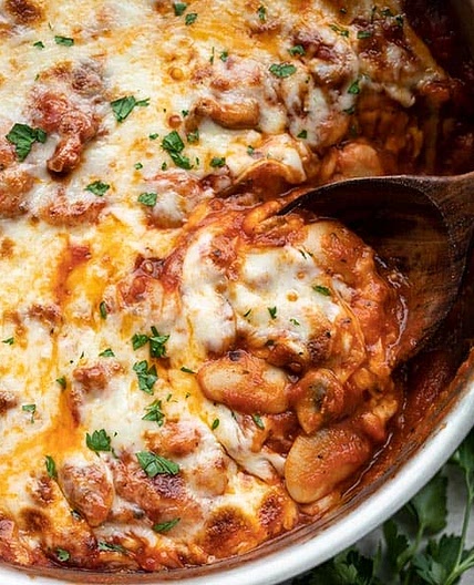 White Beans with Mushrooms and Marinara