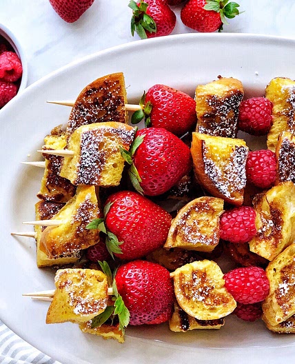 Mixed Berry French Toast Kebabs