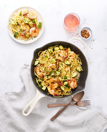 Shrimp and Zucchini Scampi