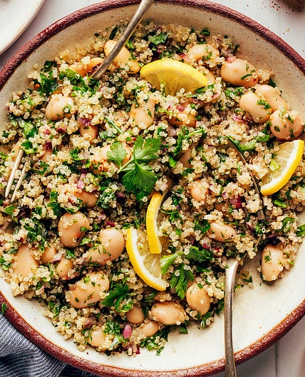 Lemony White Bean Quinoa Salad