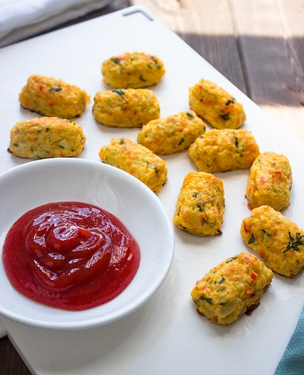 Skinny Baked Cauliflower Tots