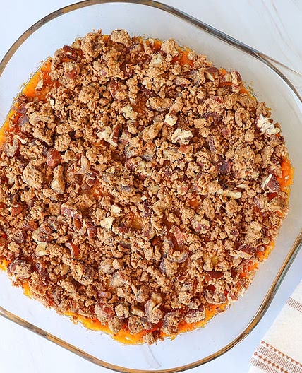 Sweet Potato Pineapple Casserole With Pecan Streusel