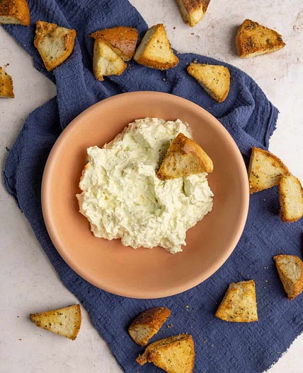 Pepperoncini Dip with Bagel Chips