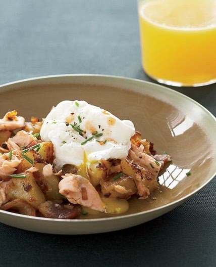 Salmon Hash with Poached Eggs