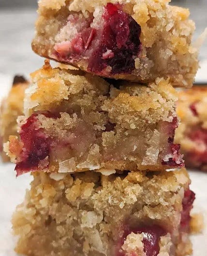 Cranberry Orange Coconut Bars (Paleo, AIP, GF)