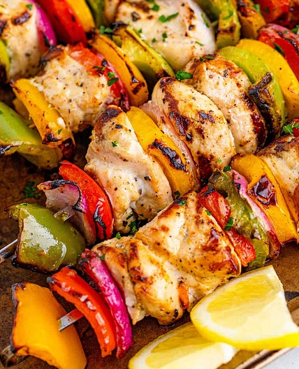 Lemon Pepper Chicken Kabobs