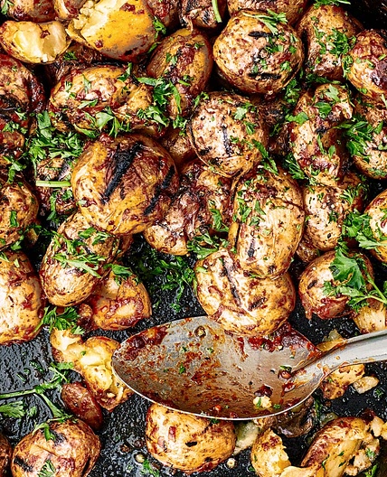 Miso-y Grilled Potatoes