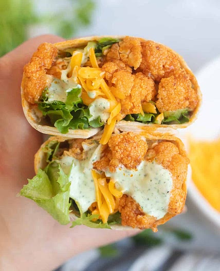 Buffalo Cauliflower Wraps