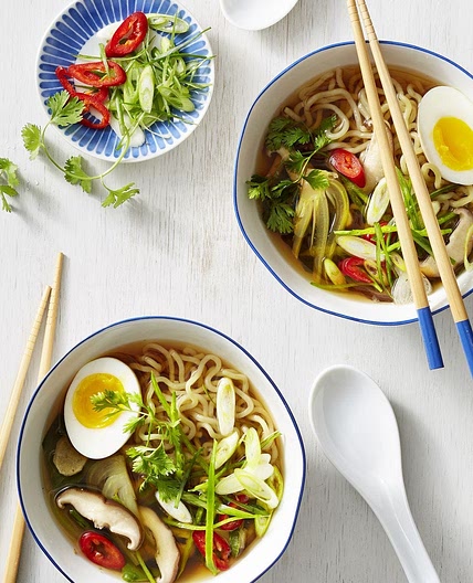 Vegetable Ramen With Mushrooms and Bok Choy