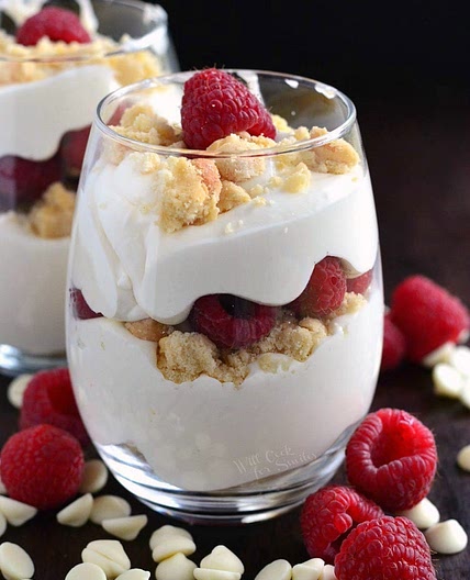 Easy Raspberry White Chocolate Mousse Parfait